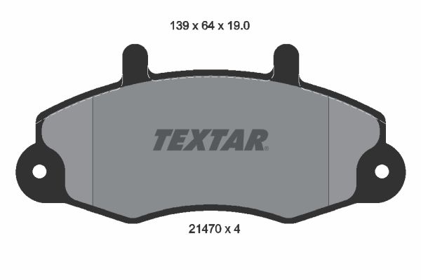 TEXTAR Комплект тормозных колодок, дисковый тормоз 2147001