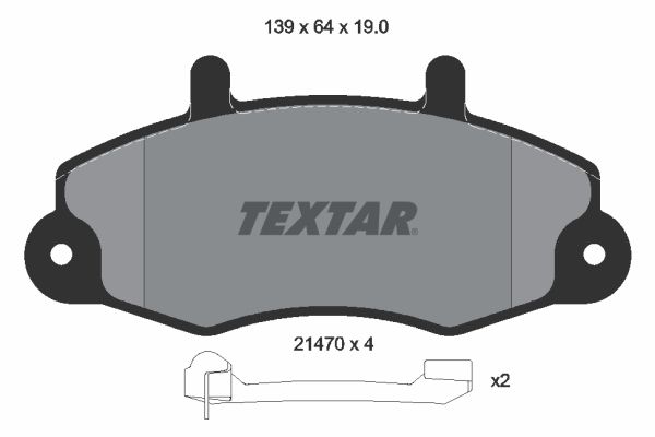 TEXTAR Комплект тормозных колодок, дисковый тормоз 2147002