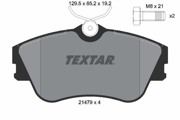 TEXTAR Комплект тормозных колодок, дисковый тормоз 2147902