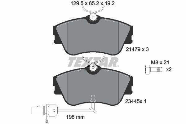 TEXTAR Комплект тормозных колодок, дисковый тормоз 2147903