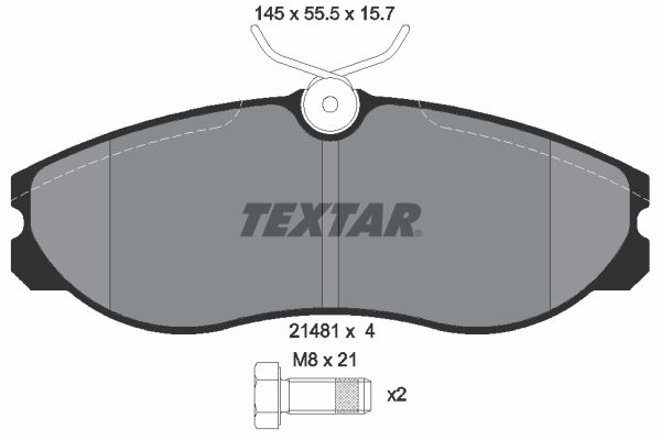 TEXTAR Комплект тормозных колодок, дисковый тормоз 2148101
