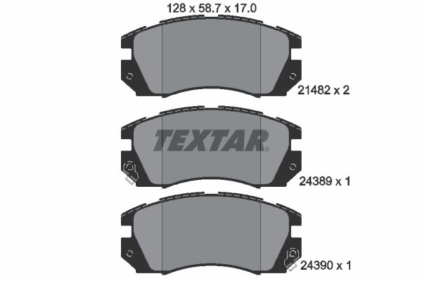 TEXTAR Комплект тормозных колодок, дисковый тормоз 2148202