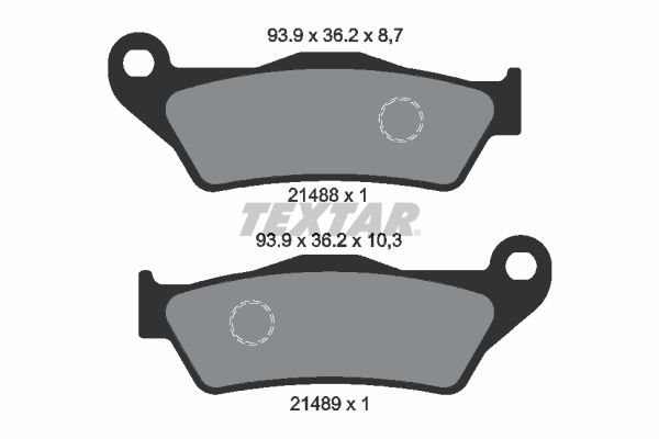 TEXTAR Комплект тормозных колодок, дисковый тормоз 2148801