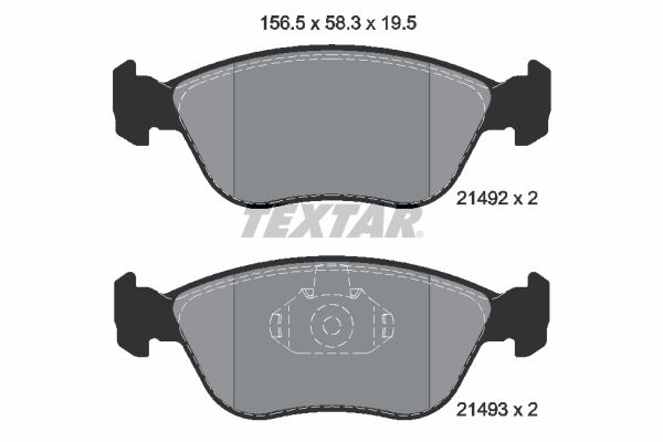 TEXTAR Комплект тормозных колодок, дисковый тормоз 2149201