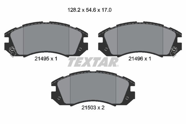 TEXTAR Комплект тормозных колодок, дисковый тормоз 2149501
