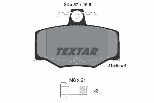 TEXTAR Комплект тормозных колодок, дисковый тормоз 2154501