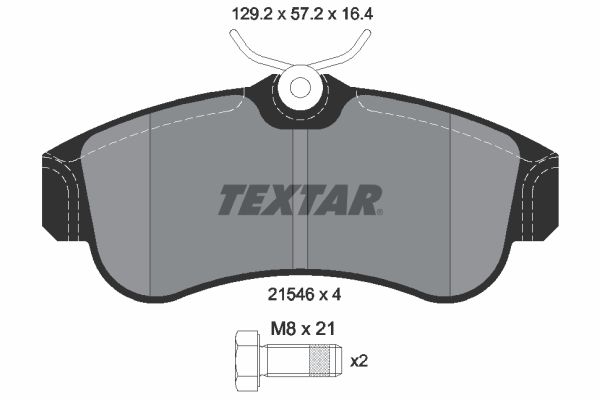 TEXTAR Комплект тормозных колодок, дисковый тормоз 2154601
