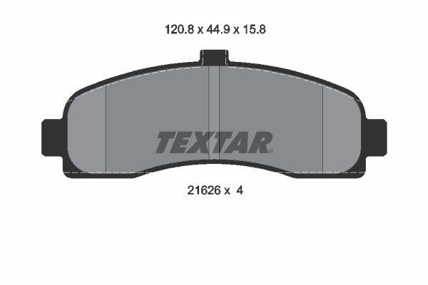 TEXTAR Комплект тормозных колодок, дисковый тормоз 2162601