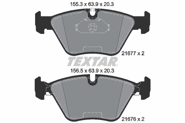 TEXTAR Комплект тормозных колодок, дисковый тормоз 2167781
