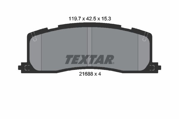TEXTAR Комплект тормозных колодок, дисковый тормоз 2168801
