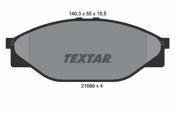 TEXTAR Комплект тормозных колодок, дисковый тормоз 2168901