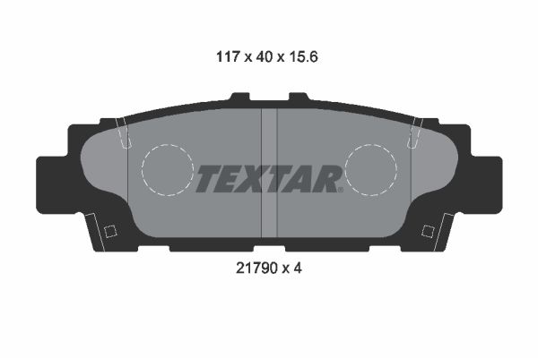 TEXTAR Комплект тормозных колодок, дисковый тормоз 2179001