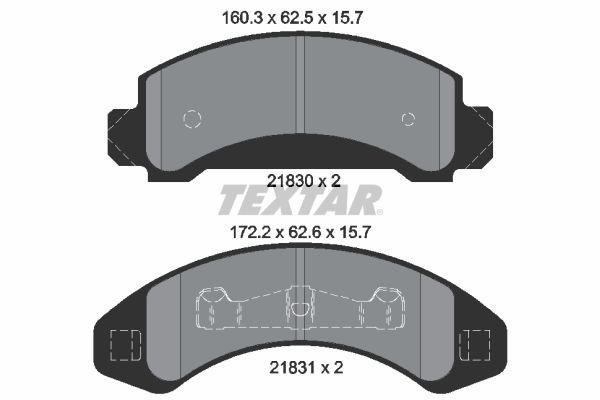 TEXTAR Комплект тормозных колодок, дисковый тормоз 2183001