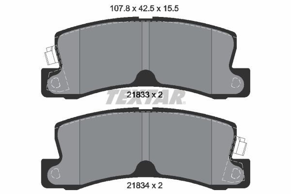 TEXTAR Комплект тормозных колодок, дисковый тормоз 2183301