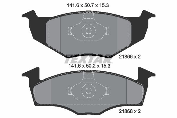 TEXTAR Комплект тормозных колодок, дисковый тормоз 2186601
