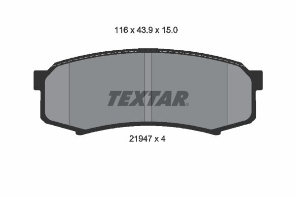 TEXTAR Комплект тормозных колодок, дисковый тормоз 2194701