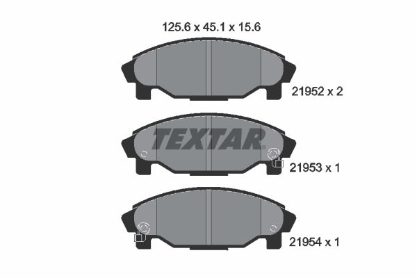 TEXTAR Комплект тормозных колодок, дисковый тормоз 2195202