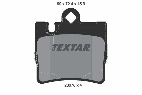 TEXTAR Комплект тормозных колодок, дисковый тормоз 2307801