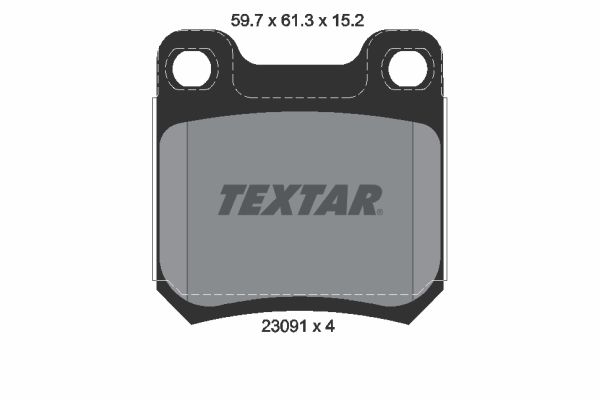 TEXTAR Комплект тормозных колодок, дисковый тормоз 2309102