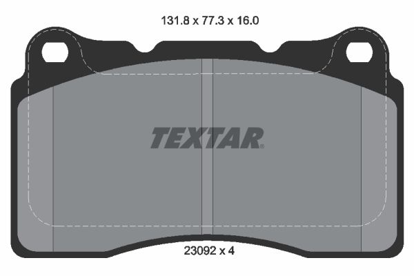 TEXTAR Комплект тормозных колодок, дисковый тормоз 2309203