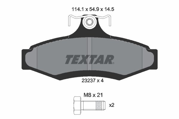 TEXTAR Комплект тормозных колодок, дисковый тормоз 2323701