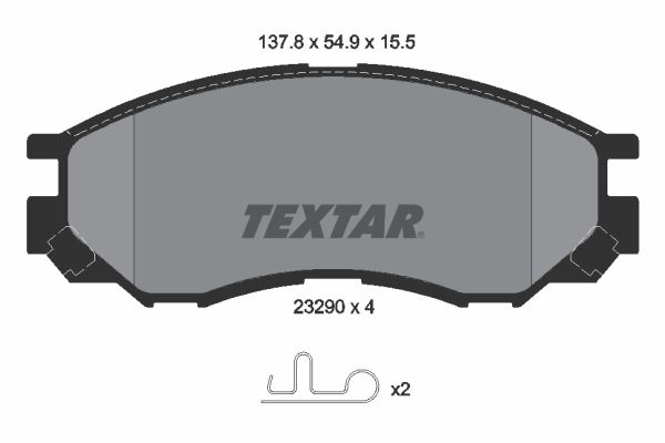 TEXTAR Комплект тормозных колодок, дисковый тормоз 2329002