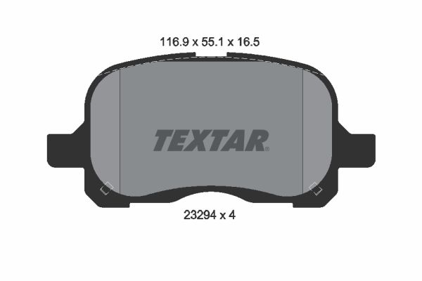 TEXTAR Комплект тормозных колодок, дисковый тормоз 2329402