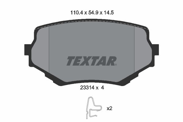 TEXTAR Комплект тормозных колодок, дисковый тормоз 2331401
