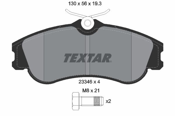 TEXTAR Комплект тормозных колодок, дисковый тормоз 2334602