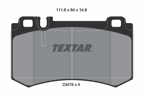 TEXTAR Комплект тормозных колодок, дисковый тормоз 2347802