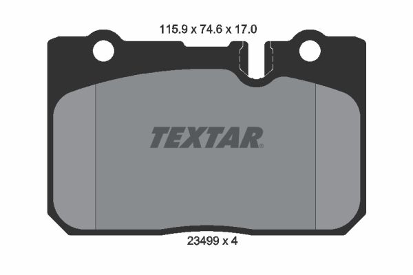 TEXTAR Комплект тормозных колодок, дисковый тормоз 2349901
