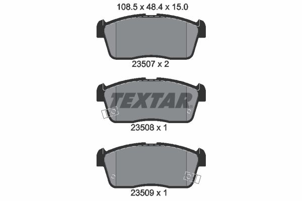 TEXTAR Комплект тормозных колодок, дисковый тормоз 2350701