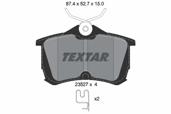 TEXTAR Комплект тормозных колодок, дисковый тормоз 2352701