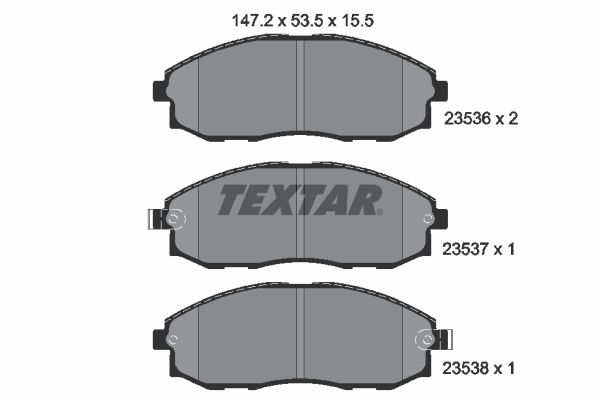 TEXTAR Комплект тормозных колодок, дисковый тормоз 2353601