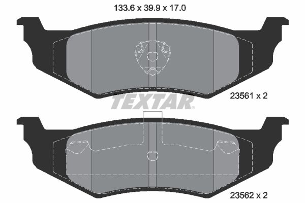 TEXTAR Комплект тормозных колодок, дисковый тормоз 2356102