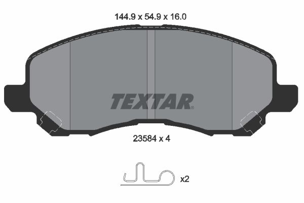 TEXTAR Комплект тормозных колодок, дисковый тормоз 2358401