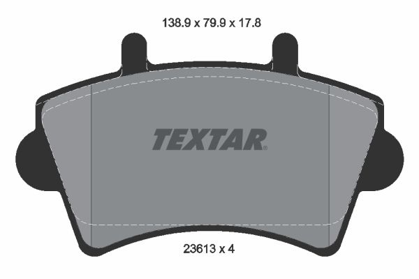 TEXTAR Комплект тормозных колодок, дисковый тормоз 2361301