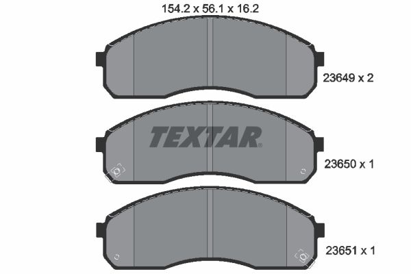 TEXTAR Комплект тормозных колодок, дисковый тормоз 2364901