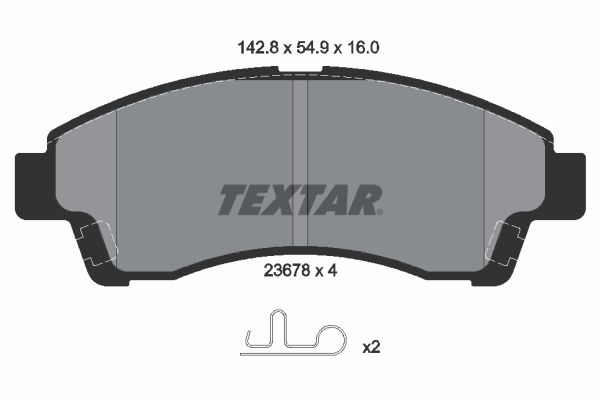 TEXTAR Комплект тормозных колодок, дисковый тормоз 2367801