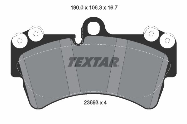 TEXTAR Комплект тормозных колодок, дисковый тормоз 2369381
