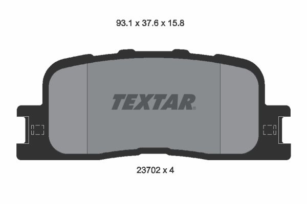 TEXTAR Комплект тормозных колодок, дисковый тормоз 2370201