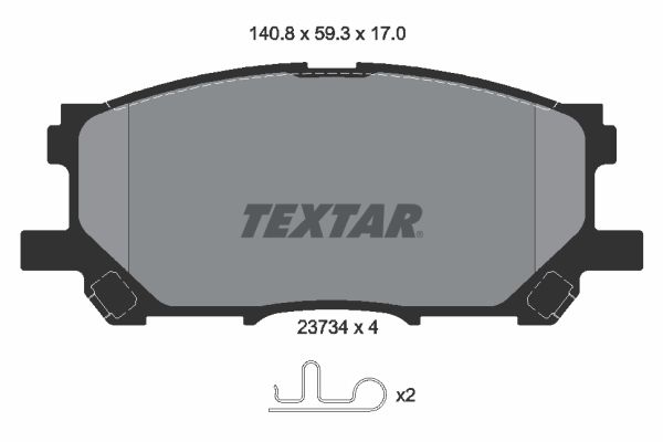 TEXTAR Комплект тормозных колодок, дисковый тормоз 2373401