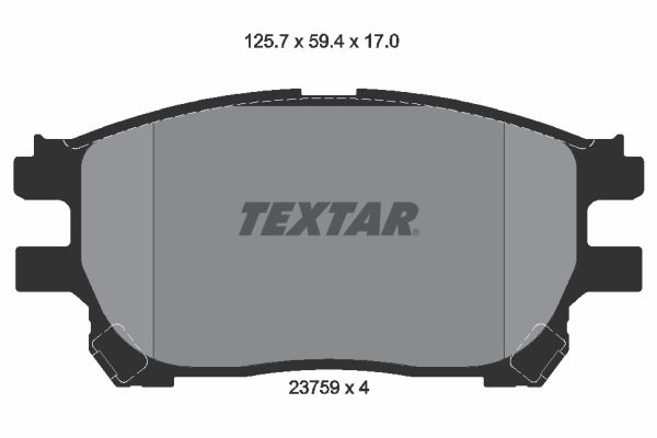 TEXTAR Комплект тормозных колодок, дисковый тормоз 2375901