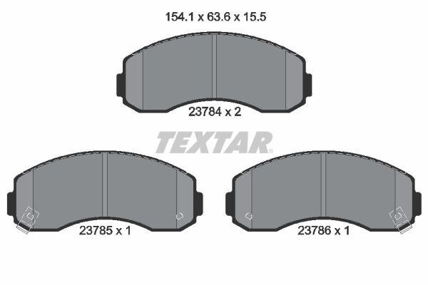 TEXTAR Bremžu uzliku kompl., Disku bremzes 2378401