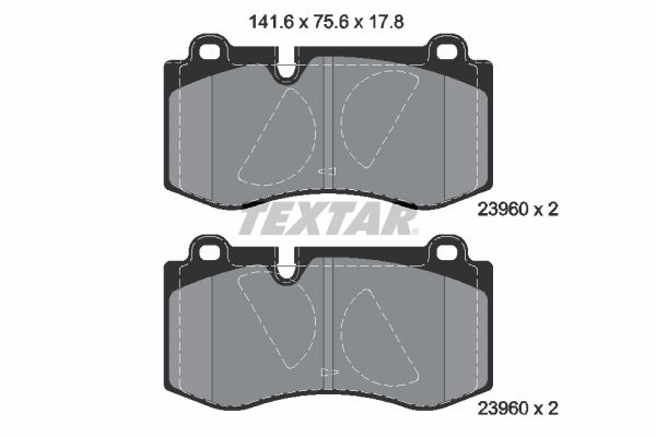 TEXTAR Комплект тормозных колодок, дисковый тормоз 2396081