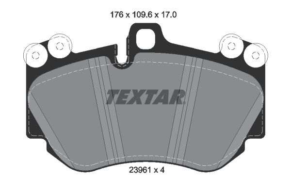 TEXTAR Комплект тормозных колодок, дисковый тормоз 2396101