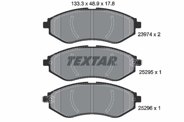 TEXTAR Комплект тормозных колодок, дисковый тормоз 2397406
