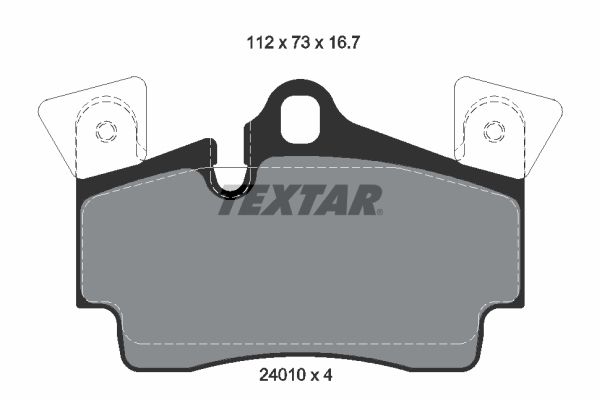 TEXTAR Комплект тормозных колодок, дисковый тормоз 2401001