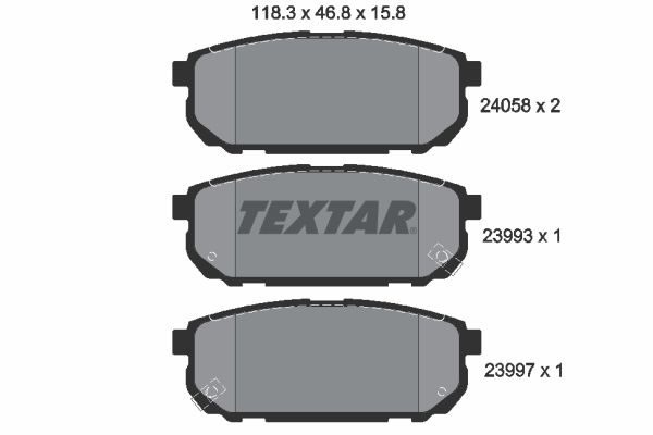 TEXTAR Комплект тормозных колодок, дисковый тормоз 2405801
