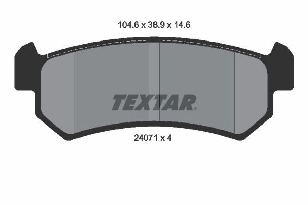 TEXTAR Комплект тормозных колодок, дисковый тормоз 2407101